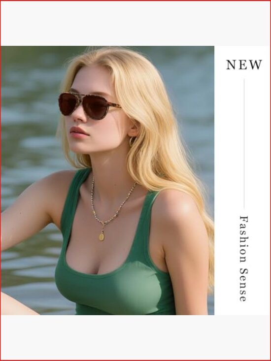 UV400 Polarized Aviator Sunglasses for Women Men Sport Style